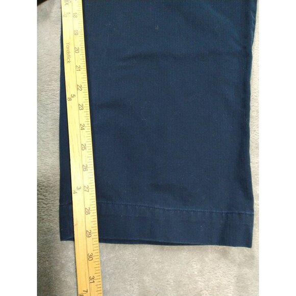 Polo Ralph Lauren Pants Mens 42x30 Navy Blue Chino Flat Front Trousers High Rise - Picture 5 of 9